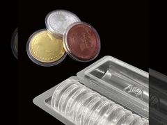 прозрачная пластиковая пузырьковая упаковка для монет
