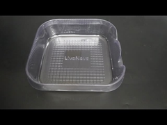 Контейнер для свежих салат из прозрачного квадратного пластмассового ПЭТ