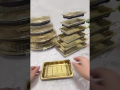 золотая пластиковая тарелка для суши