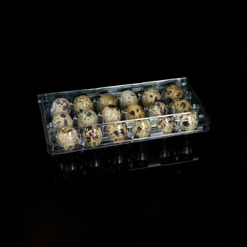 18 Delikli Blister Clamshell Hinged Yumurta Plastik Ambalaj Tek kullanımlık karides yumurta kartonları