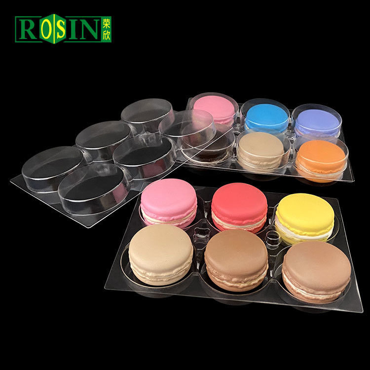 PET Macaron Blister Packaging Slide Base And Lid Portable With Separate Design