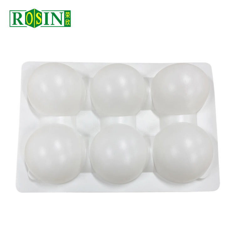Özel Plastik Fırın Kutuları 6 Hücre Yuvarlak PP 0.6mm Kalınlığı Beyaz Mochi için