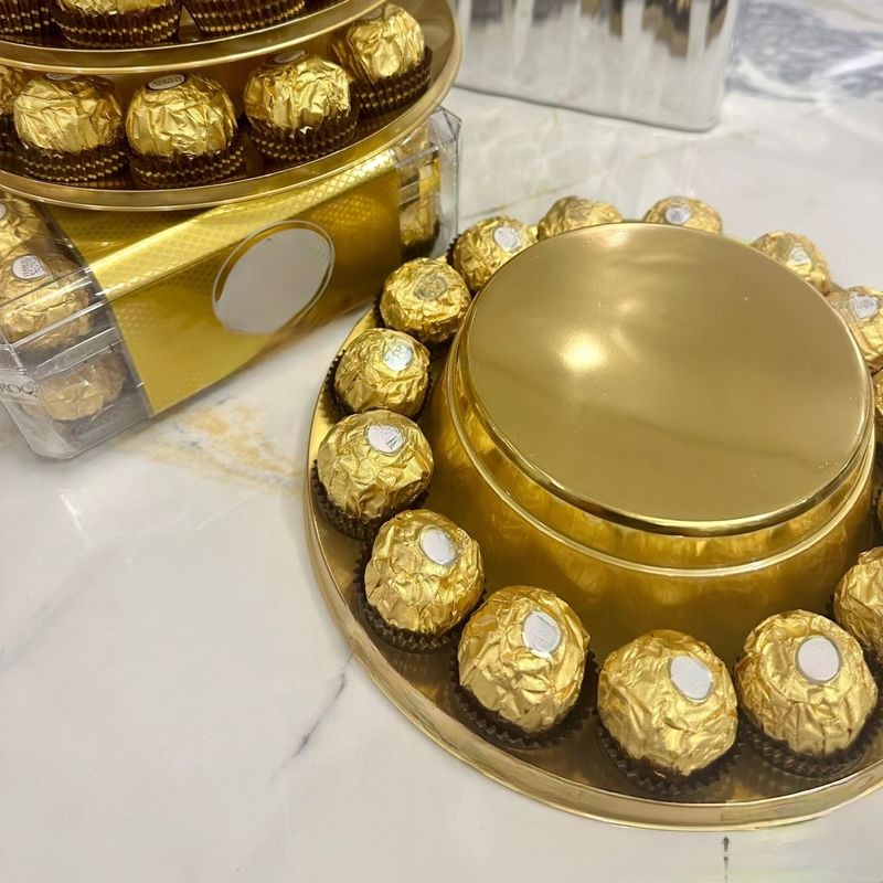 Çikolatalar için özel Altın Vakum Şekilli Tepsiler Ekran Kulesi Tepsiler Gıda sınıfı kabarcık ambalajı