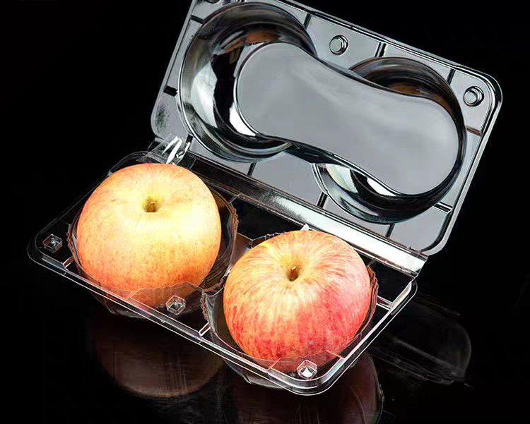 2 4 6 8 Cells Packaging Apple Container Plastic Fresh Fruit Blister Clear Box PET Plastic Clamshell Apple Packaging