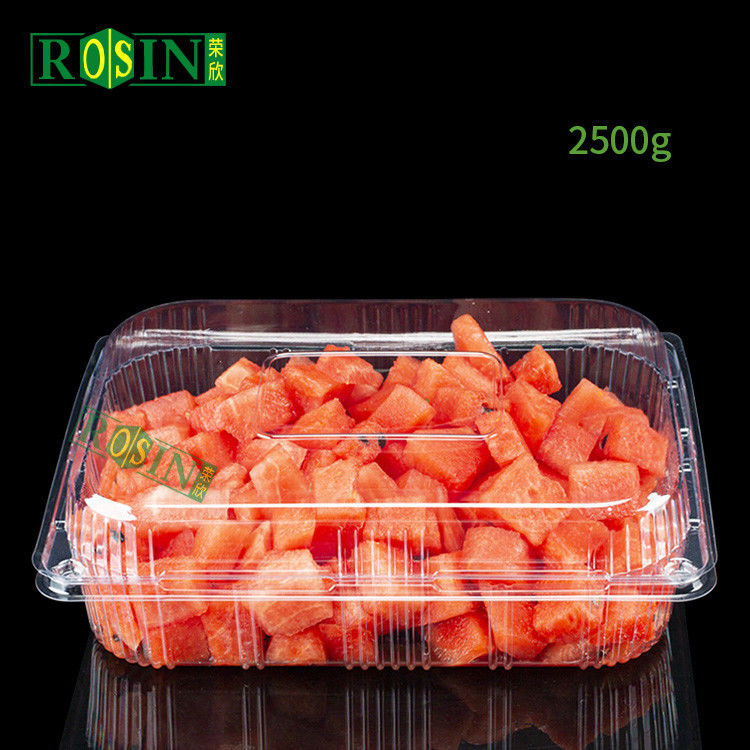 Wholesale Thermoforming Clamshell Plastic Fruit Pet Strawberry Tomato Punnet Clear Disposable Fruit Vegetable Salad Container No Hole