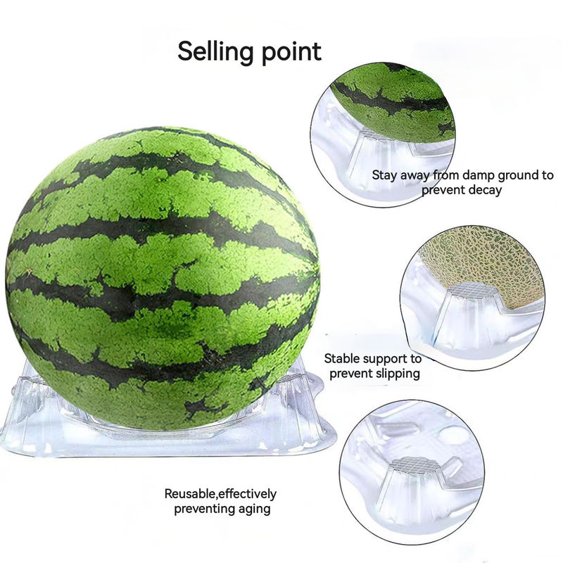 Customized Vacuum Formed Transparent Pet PET PVC PS Plastic Watermelon Fixed Base Hami Melon Anti Corrosion And Rotten Support Melon Tray