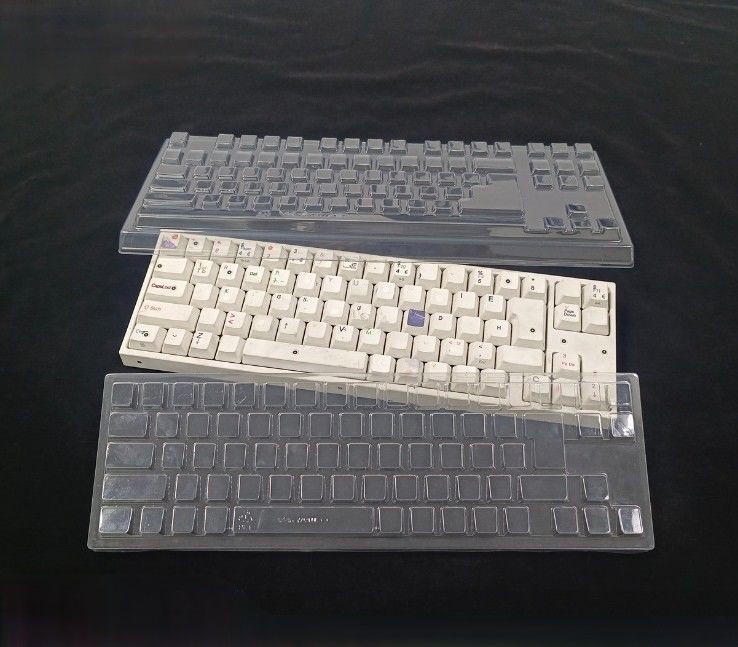 Durable Disposable Plastic Transparent 90 Cell PET Computer Keyboard Dustproof Blister Tray Keyboard Cap Inner Tray