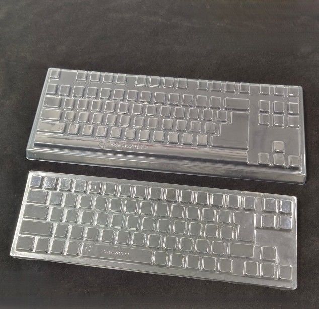Durable Disposable Plastic Transparent 90 Cell PET Computer Keyboard Dustproof Blister Tray Keyboard Cap Inner Tray