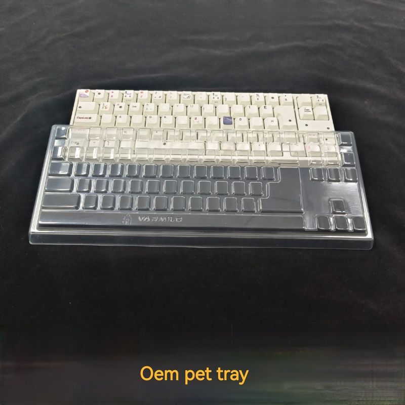 Durable Disposable Plastic Transparent 90 Cell PET Computer Keyboard Dustproof Blister Tray Keyboard Cap Inner Tray