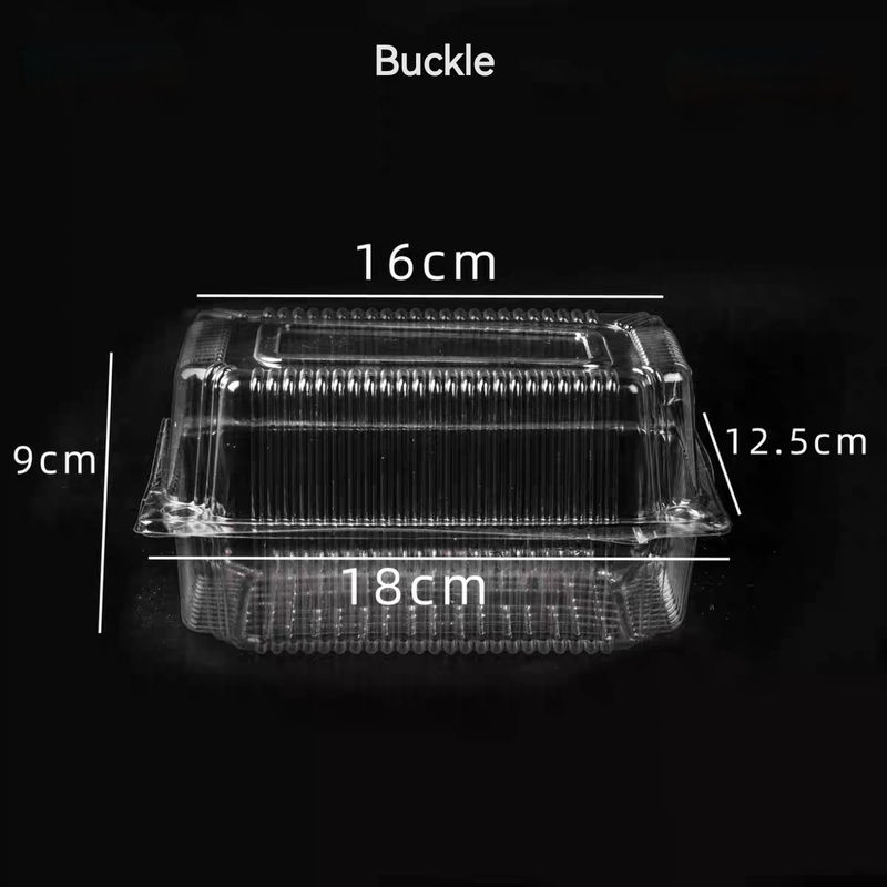 Şeffaf Sebze Kutusu Tek kullanımlık Meyve PET Kutusu Clamshell Hinge Salata Pastırma Yemek Kutusu Kapaklı Deliksiz
