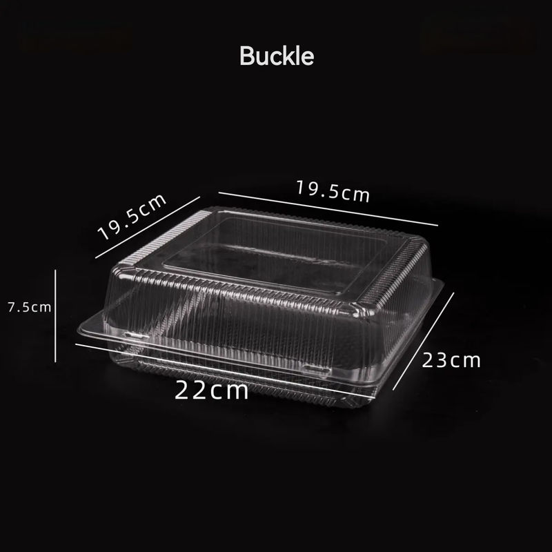 Şeffaf Sebze Kutusu Tek kullanımlık Meyve PET Kutusu Clamshell Hinge Salata Pastırma Yemek Kutusu Kapaklı Deliksiz