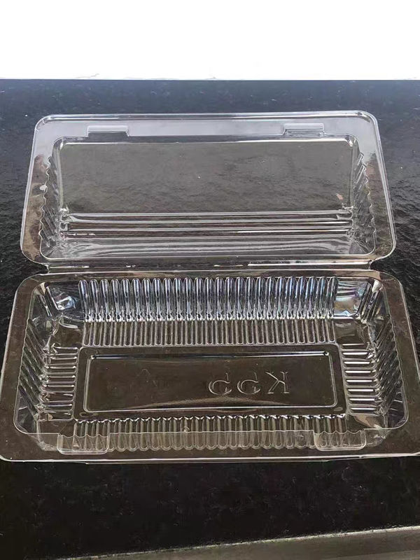 Tek kullanımlık plastik pişirme şeffaf ambalaj kutusu kabarcık pasta ekmek meyve ve sebze çatı kutusu