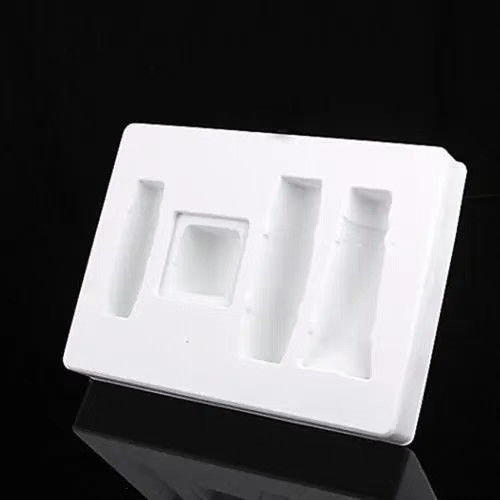 Disponible en PP Pet PVC PS Flocking Plastic Negro / Blanco bandeja de ampollas de plástico para cosméticos alimentarios