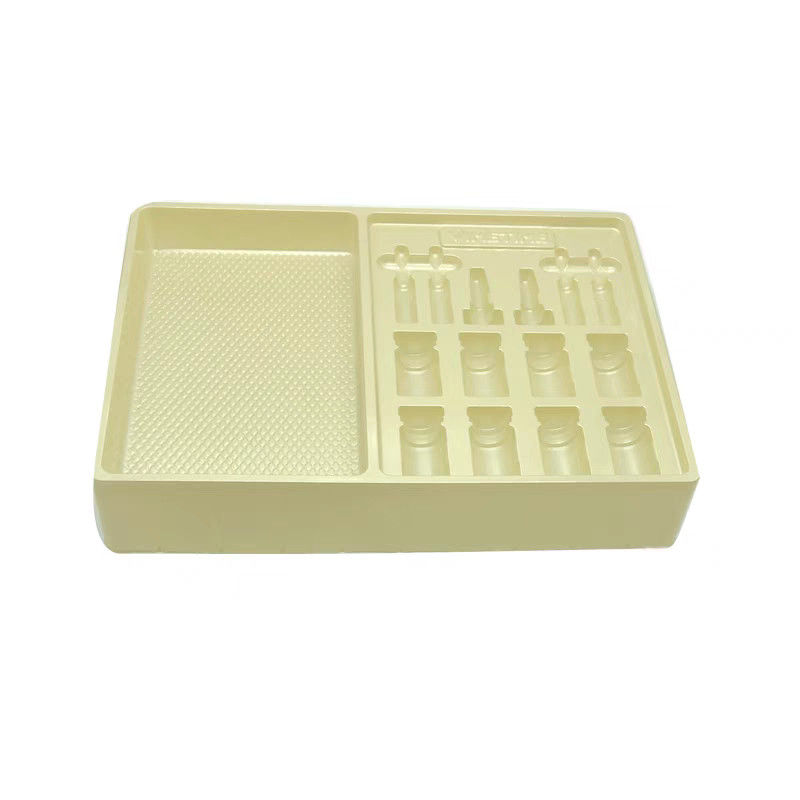 Disponible en PP Pet PVC PS Flocking Plastic Negro / Blanco bandeja de ampollas de plástico para cosméticos alimentarios