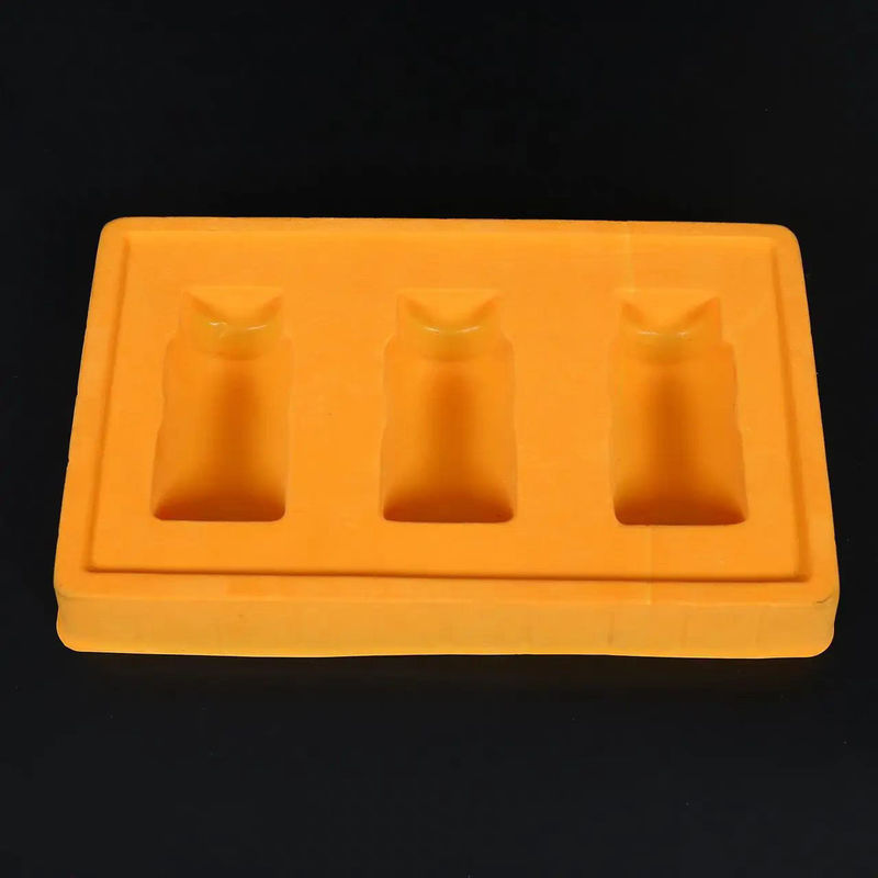 Disponible en PP Pet PVC PS Flocking Plastic Negro / Blanco bandeja de ampollas de plástico para cosméticos alimentarios