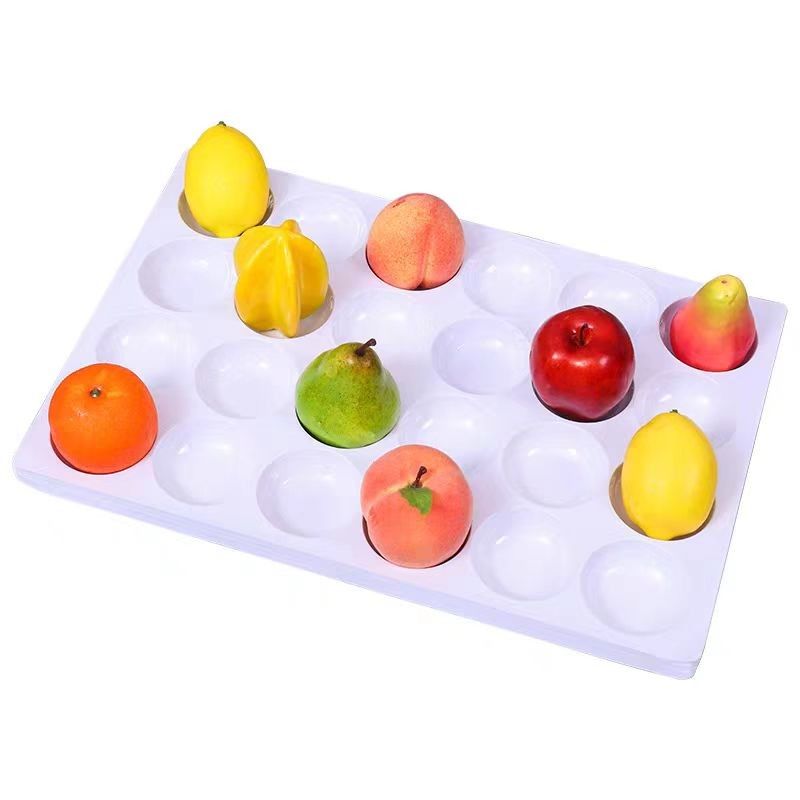 9 / 25 / 28 / 30 Hole Disposable Pp Black Fruit Tray Plastic Blister PET Display Kiwi / Pitaya Plastic Tray For Supermaket