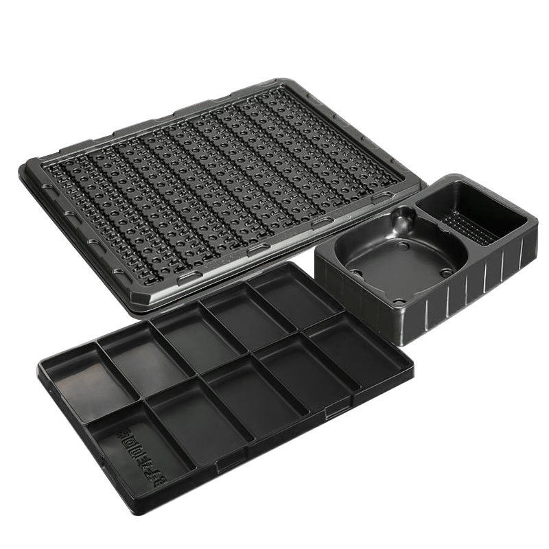 プラスチック 電子 溶接器 トレイ 黒 ESD 静止性防止 PVC ブリスター アクセサリー 梱包容器 トレイ