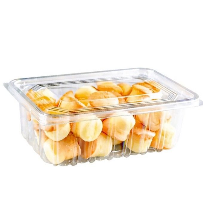 cake container with lid clear rectangle plastic blister bread box disposable pastry snack clamshell box
