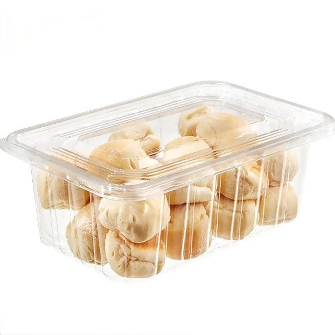 cake container with lid clear rectangle plastic blister bread box disposable pastry snack clamshell box
