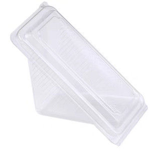 Sandwich packaging box transparent triangular plastic blister box disposable pastry sandwich clamshell cake box