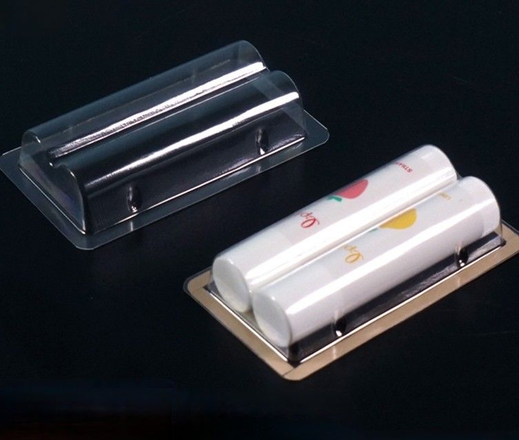 Özel Tek kullanımlık PVC/PET şeffaf kabarcık sıvı mühürleyici ruj tepsisi ambalajı