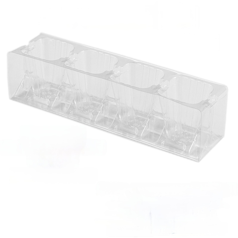 Customized seedling tray 3/4 cavity clamshell foldable transparent plastic PET plant flower seed container trayc PET germination container