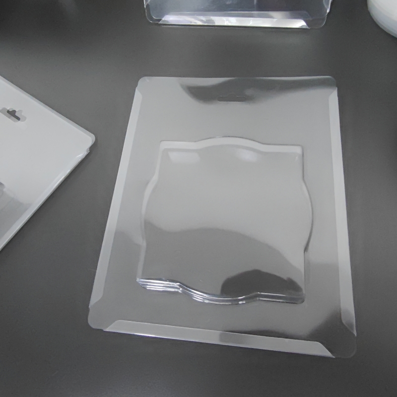 PET Folding Blister Packaging Bubble Shell Folding Blister Box Stationery Supplies Three Folding Blister Insert Card Blister