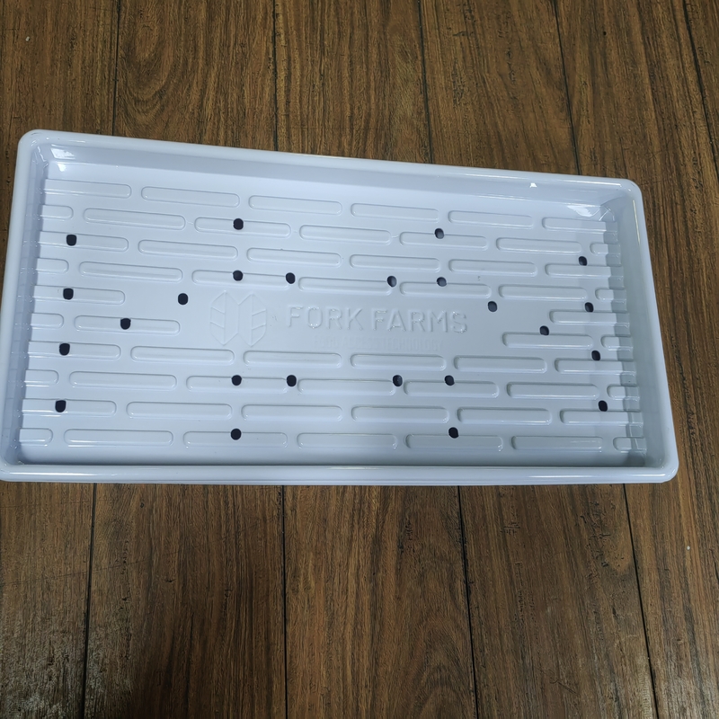 Customized 1020 rectangular flat black/white PS plastic insert tray with holes/no holesplant greenhouse nursery box