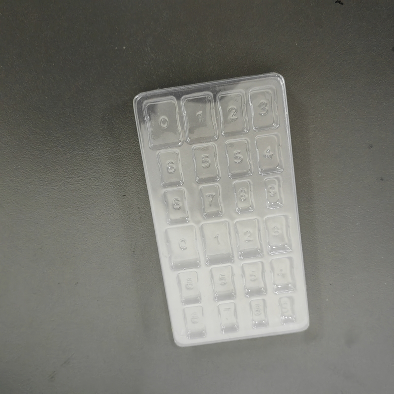 Customized logo plastic transparent 20 grid nail plastic blister tray with cover