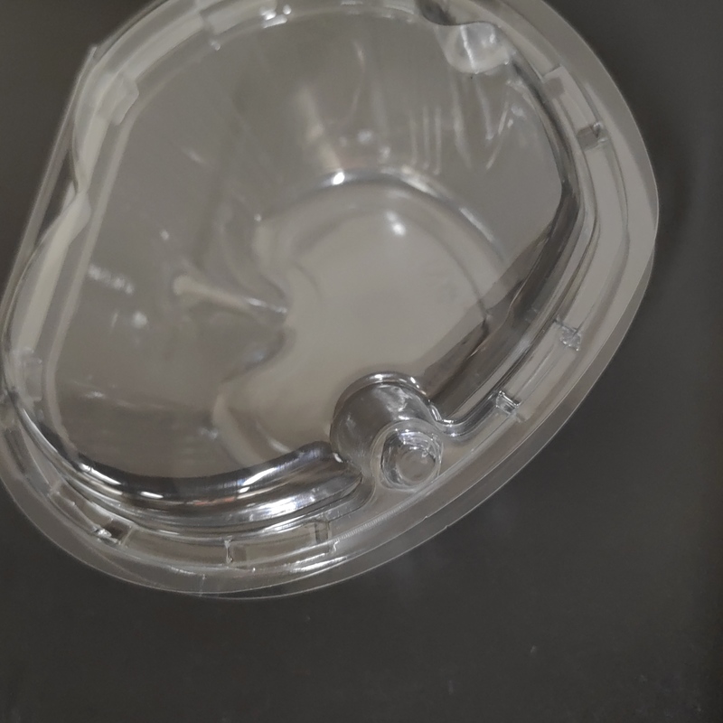 Oem heart shaped transparent PET hinged clamshell cherry tomato berry perforated plastic packaging