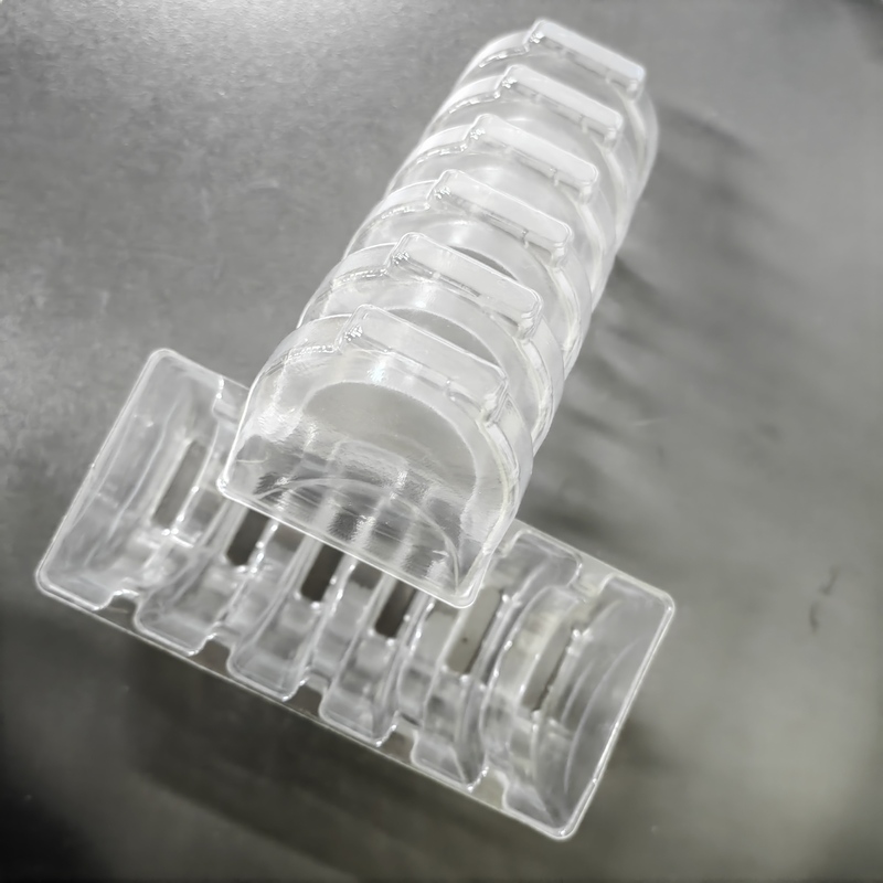 Customized disposable clear 6 cavity plastic blister PET cookie container