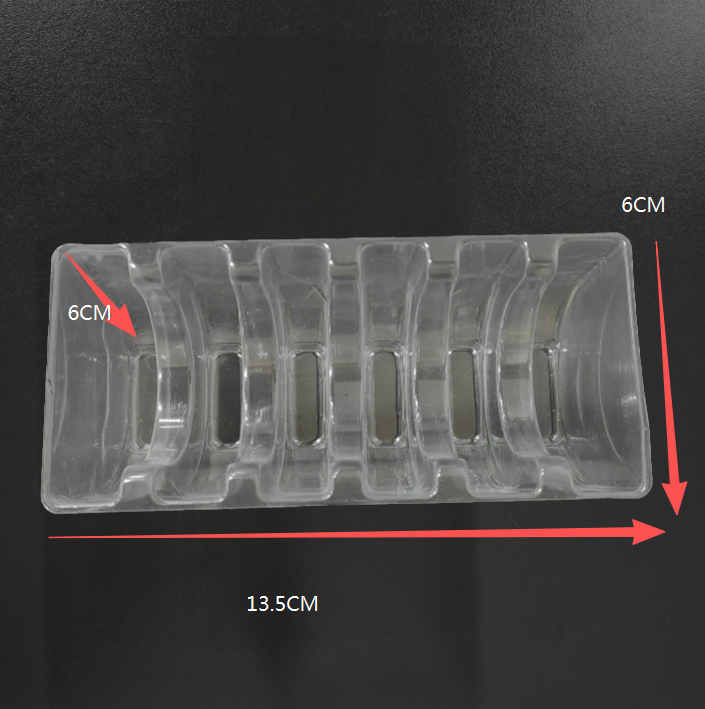 Customized disposable clear 6 cavity plastic blister PET cookie container