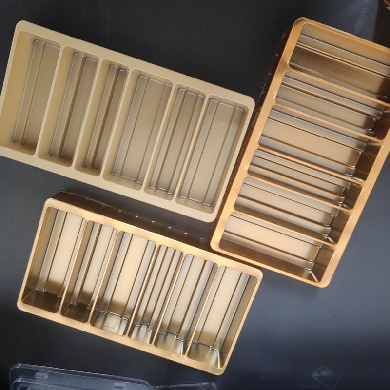 Customized disposable 9 cavity biscuit plastic tray blister pet brownie plastic packaging container