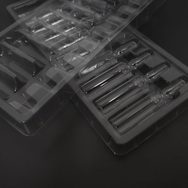 Customized disposable medical 5-10 grid 1-10ml vacuum formed vaccine ampoule tray